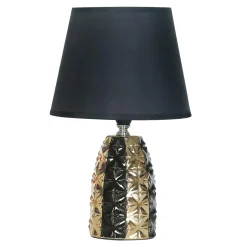 Lampa stołowa glamour czarno-złota 31 cm