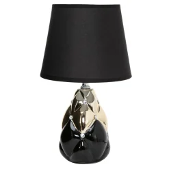 Lampa stołowa glamour czarno-złota 29,5 cm