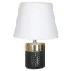 Lampa stołowa glamour złoto-czarna 26 cm