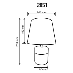 Lampa stołowa glamour złoto-czarna 26 cm