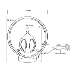 Lampa stołowa LED dekoracyjna YOGA