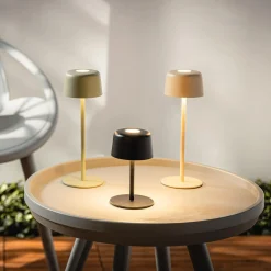 Lampa stołowa LED IP44 czarna POCO