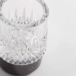 Lampa stołowa LED IP44 czarna CRYSTAL