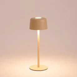 Lampa stołowa LED IP44 kremowa POCO