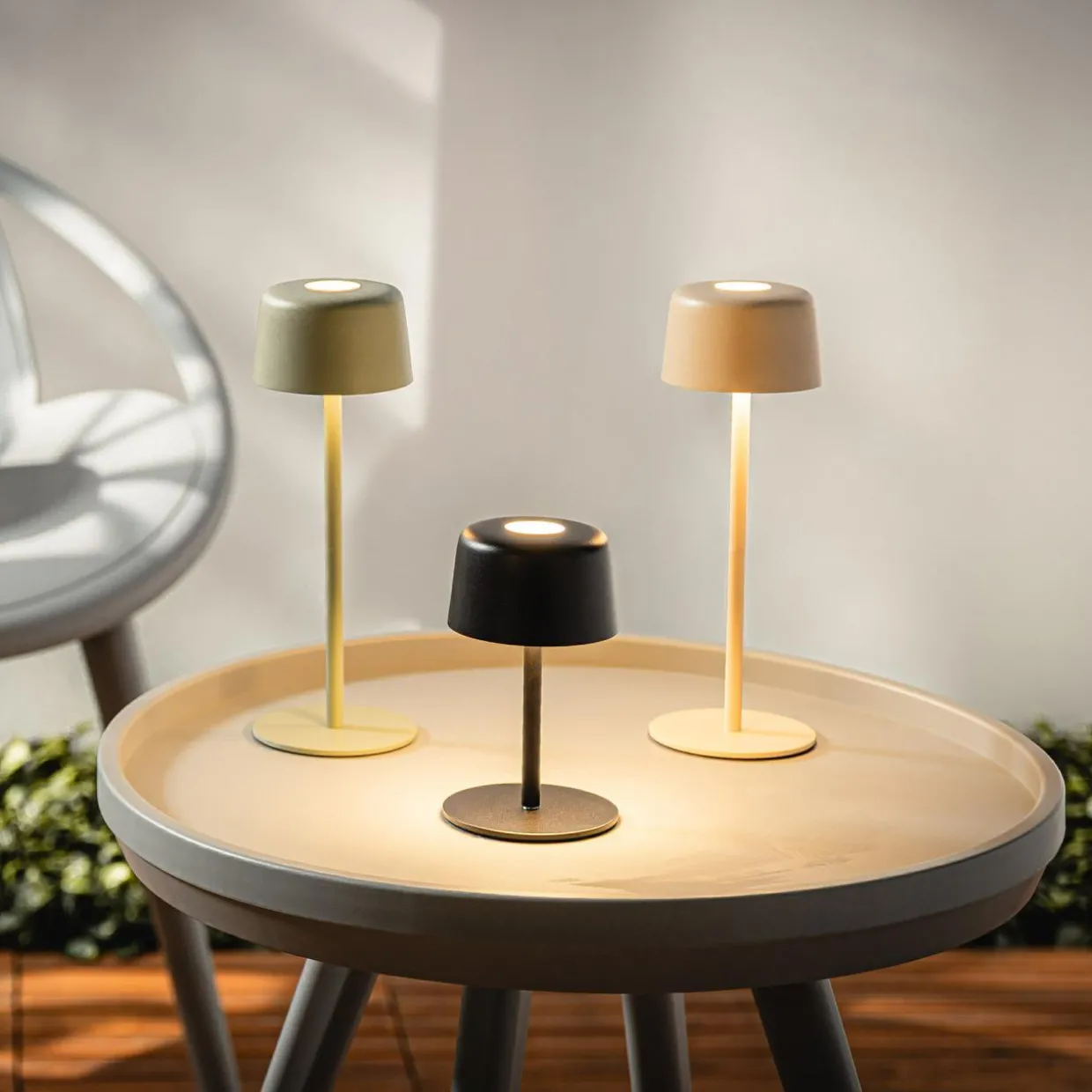 Lampa stołowa LED IP44 zielona POCO