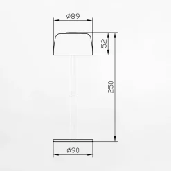 Lampa stołowa LED IP44 zielona POCO