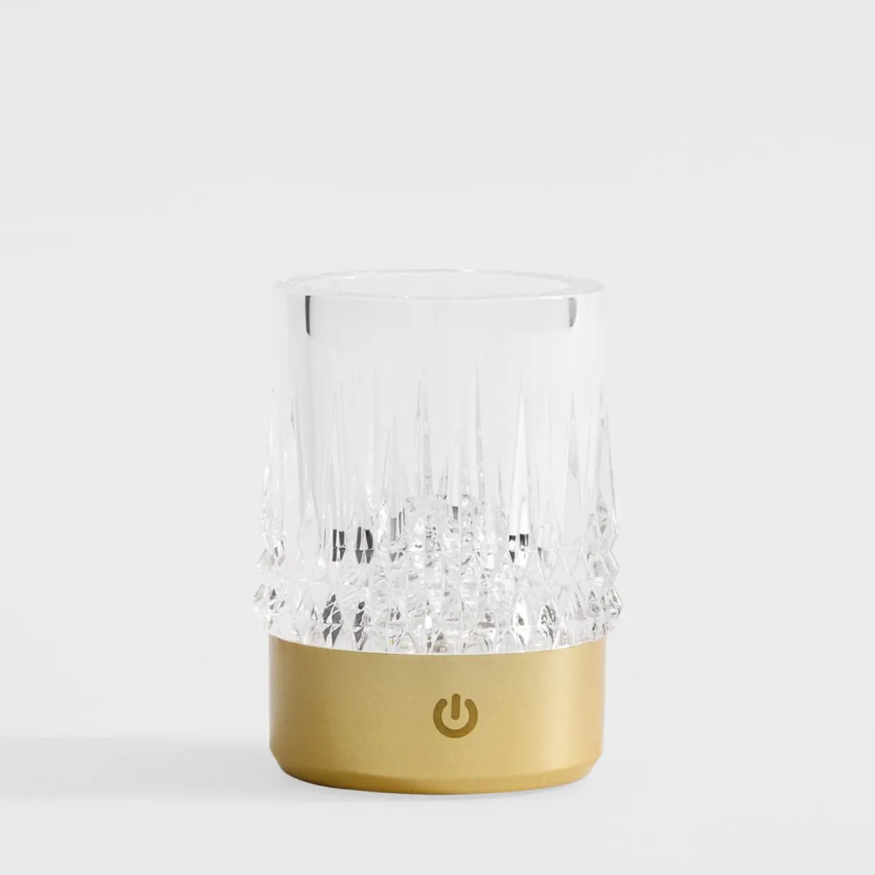 Lampa stołowa LED IP44 złota CRYSTAL