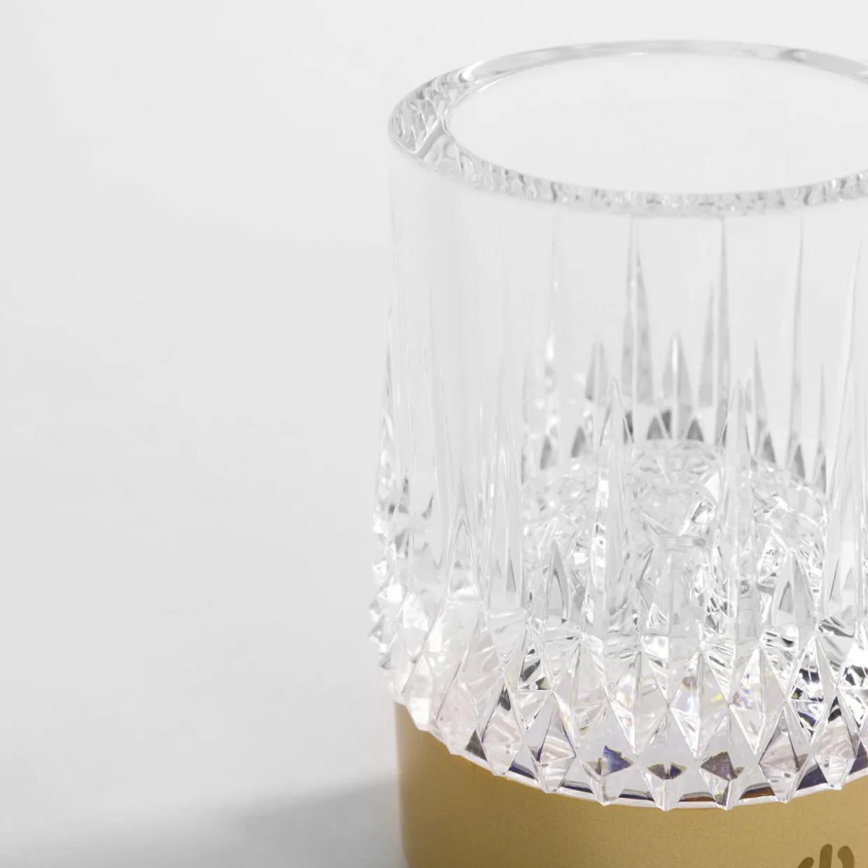 Lampa stołowa LED IP44 złota CRYSTAL