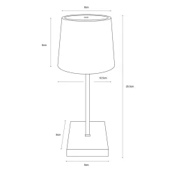 Lampa stołowa LED na baterie 3AAA biała POLLI