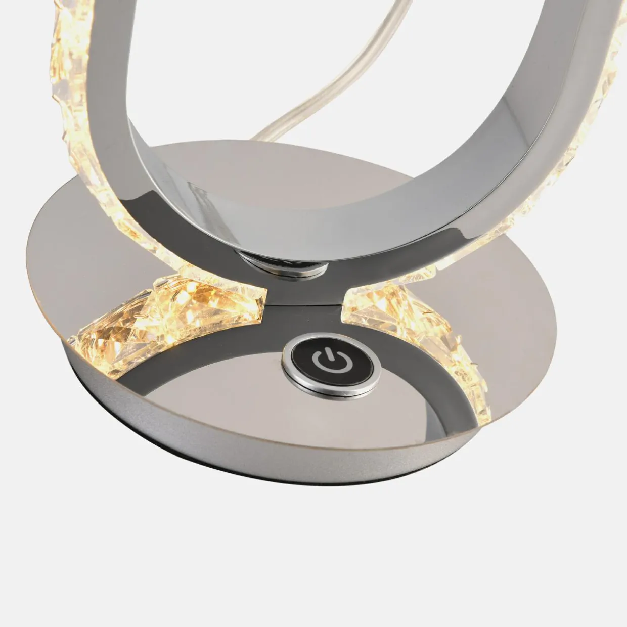 Lampa stołowa LED owalna chrom HARLEY