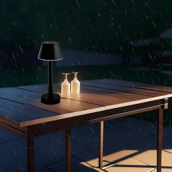 Lampa stołowa LED RGB IP44 czarna COLOR