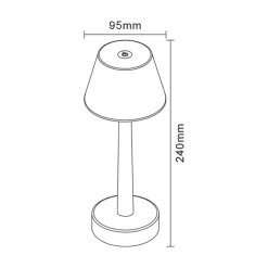 Lampa stołowa LED RGB IP44 czarna COLOR