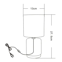Lampa stołowa nocna biała 27,5 cm