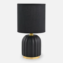 Lampa stołowa nocna czarna 26,5 cm