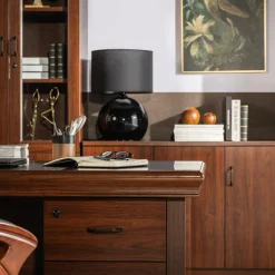 Lampa stołowa nocna czarna PALLA