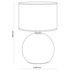 Lampa stołowa nocna czarna PALLA