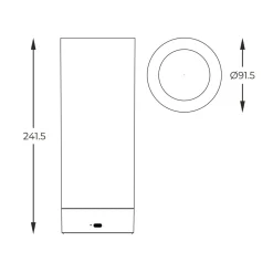 Lampa stołowa outdorowa z filamentem ESTERNO 24 cm