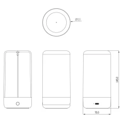 Lampa stołowa outdorowa z filamentem ESTERNO 14,5 cm