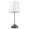 Lampa stołowa retro abażur biały PTL01BW