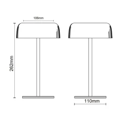 Lampa stołowa solarna czarna BLUET