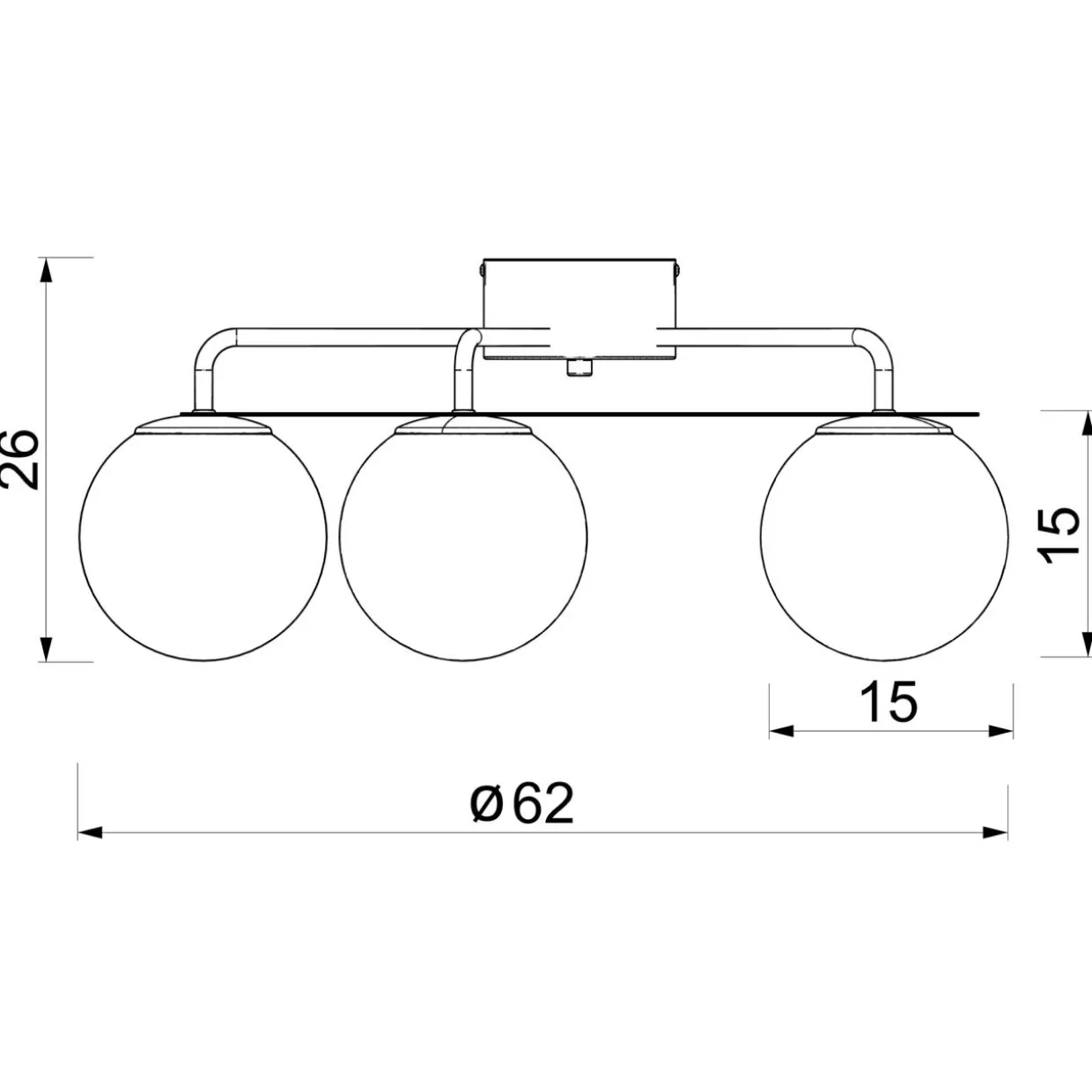 Lampa sufitowa 5 kloszy kule czarno-złota BALLO V