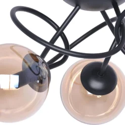 Lampa sufitowa 3 kule czarna FLORO