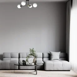 Lampa sufitowa 4 kule czarno-złota GLAME