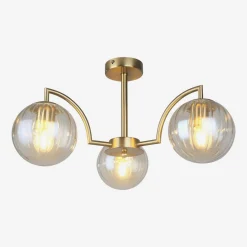 Lampa sufitowa 3 kule złota TORA