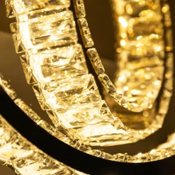 Lampa sufitowa 2 pierścienie złota TULA na pilota