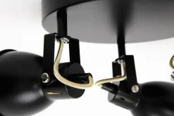 Lampa sufitowa 3 reflektory czarno-złota ORO FALCO