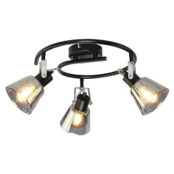 Lampa sufitowa 3 reflektorki czarna ORO TRINGA
