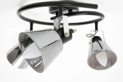 Lampa sufitowa 3 reflektorki czarna ORO TRINGA