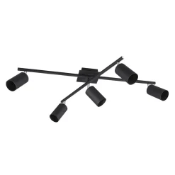Lampa sufitowa 5 reflektorów czarna MARLEY