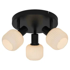 Lampa sufitowa 3 reflektory czarny STEM