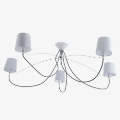 Lampa sufitowa abażur szara SPIDER 5