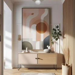 Lampa sufitowa beżowa FLAT