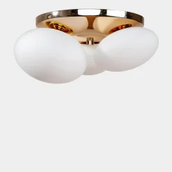 Lampa sufitowa biało-złota UFO 34x37 cm