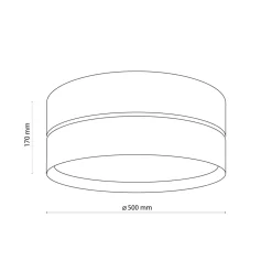 Lampa sufitowa boho z abażurem NICOL