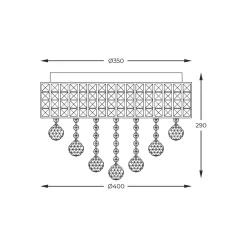 Lampa sufitowa CAPRI 19027-M