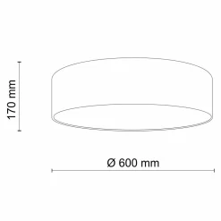 Lampa sufitowa ciemnoszara EARTH 60 cm