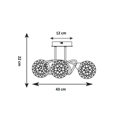 Lampa sufitowa CL16022-3 BRAVA