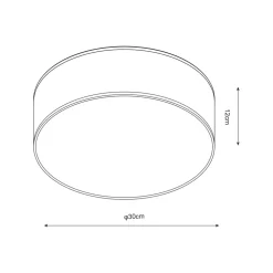 Lampa sufitowa CLARA CL12029-D30-BK
