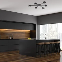 Lampa sufitowa czarna AVIA BLACK VI