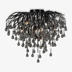 Lampa sufitowa czarna ICICLE fi 50 cm