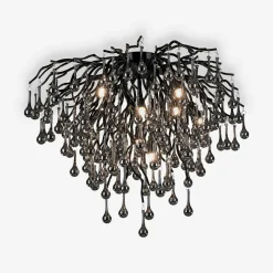 Lampa sufitowa czarna ICICLE fi 50 cm