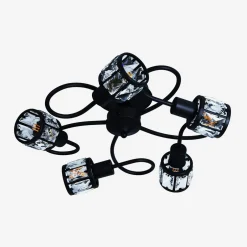 Lampa sufitowa czarna MALTA 5