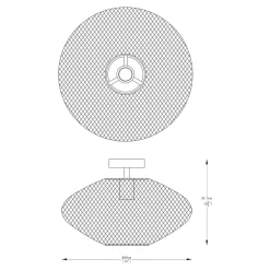 Lampa sufitowa czarna ORION