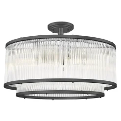 Lampa sufitowa czarna SERGIO 50 cm