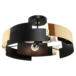 Lampa sufitowa czarno-złota TORI