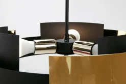 Lampa sufitowa czarno-złota TORI